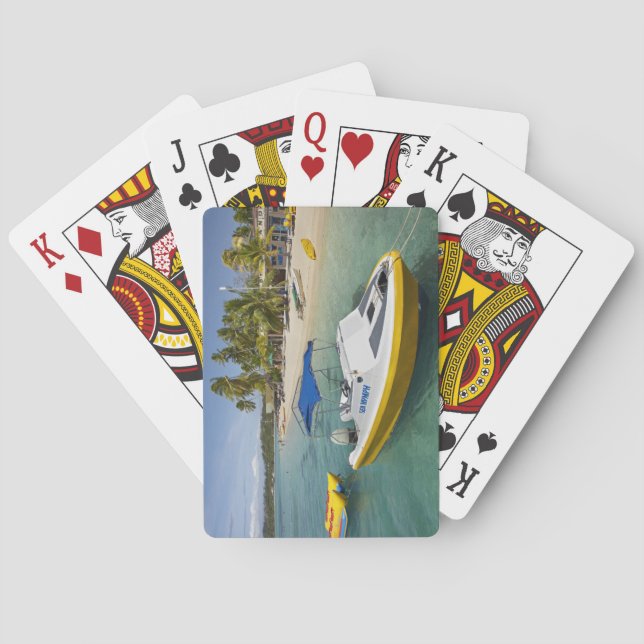Powerboat and banana boat playing cards (Back)