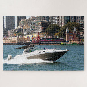 Powerboat on Sydney Harbour, Australia Jigsaw Puzzle