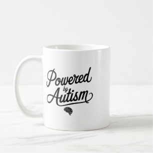 Powered By Autism Support Mental Health Saying Aut Coffee Mug