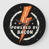 Powered by Bacon Funny Retro Foodie Aesthetic
