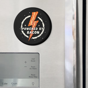 Powered by Bacon Funny Retro Foodie Aesthetic Magnet