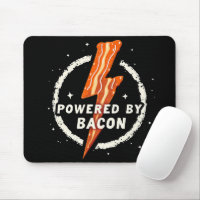 Powered by Bacon Funny Retro Foodie Aesthetic