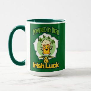 Powered by Beer St Patrick’s Day Shirt – caneca Mug