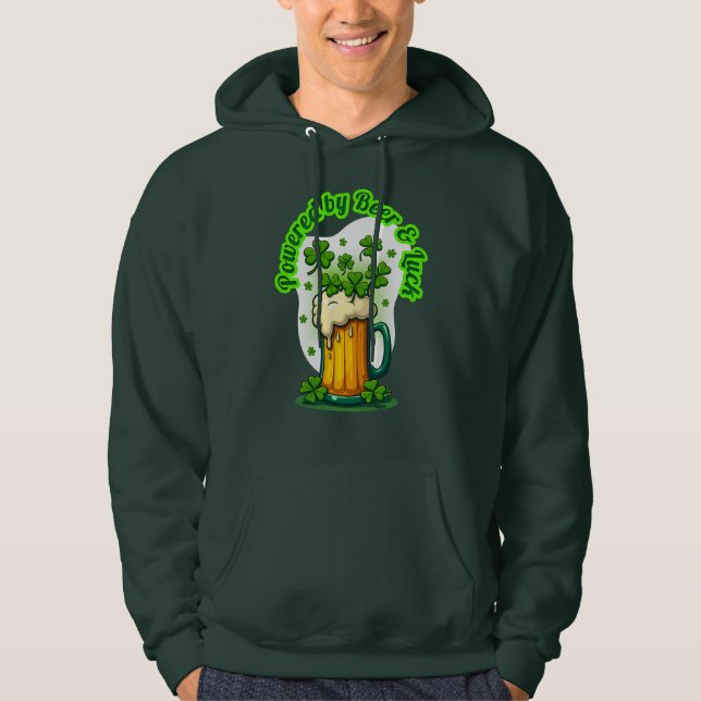 Powered by Beer St Patrick’s Day Shirt – moletom (Front)