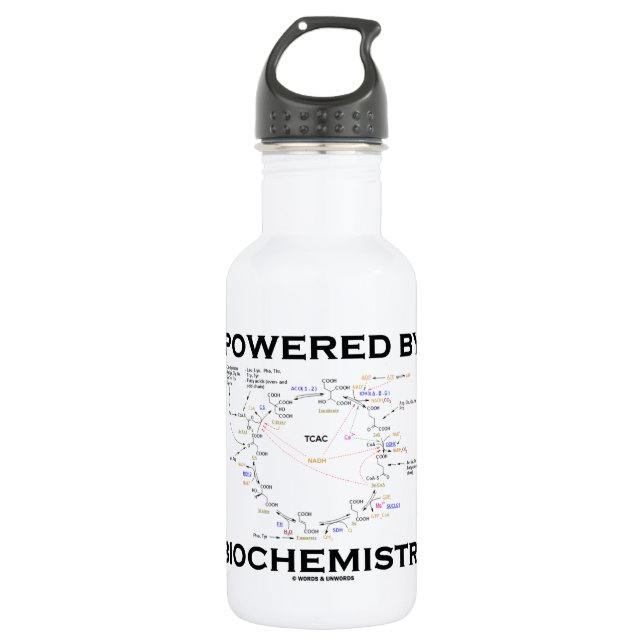 Powered By Biochemistry (Krebs Cycle) 532 Ml Water Bottle (Front)