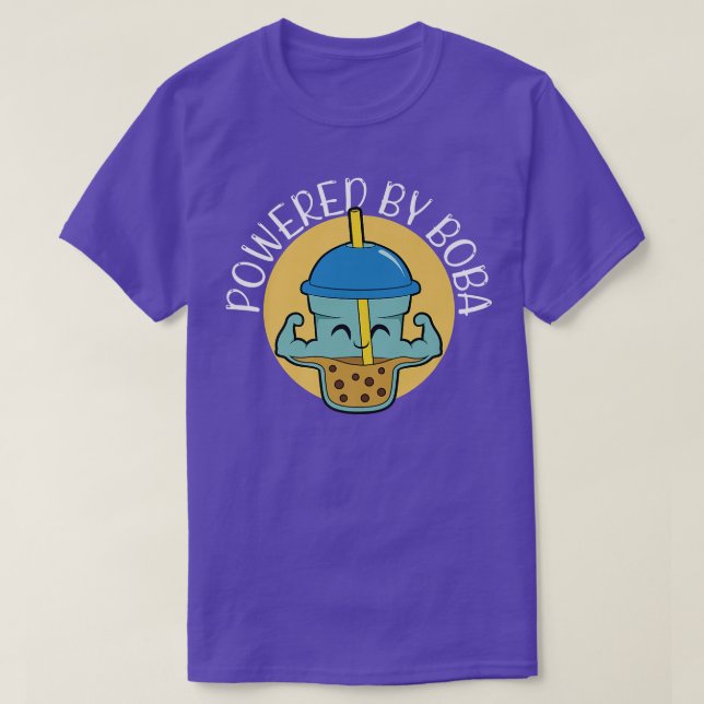 Powered By Boba Bubble Tea  1527 T-Shirt (Design Front)