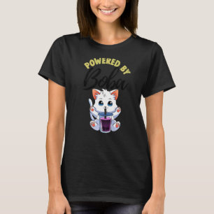 Powered By Boba Cats & Boba Women Boba Tea T-Shirt