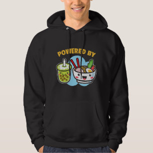 Powered By Bubble Tea Ramen Drink Lover Cute Kawai Hoodie