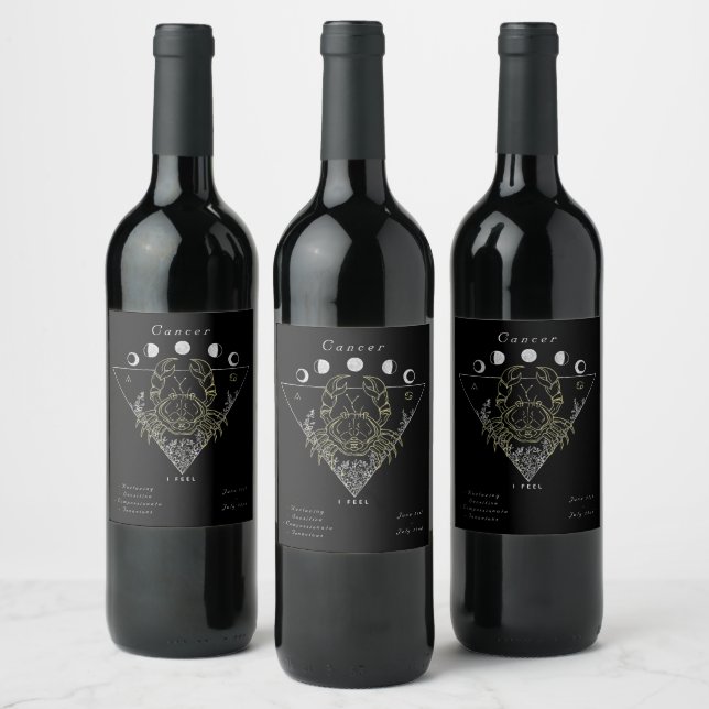 'Powered by Cancer' Wine Label (Bottles)