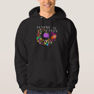 Powered By Candy Redhead Flying Witch Halloween Co Hoodie