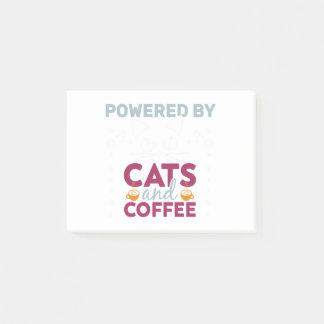 Powered By Cats And Coffee Post-it Notes
