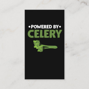 Powered By Celery Green Juice Food Veggie lover Business Card
