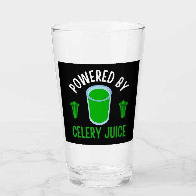 Powered By Celery Juice   Glass (Front)