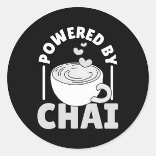 Powered By Chai Tea Masala Chai Classic Round Sticker