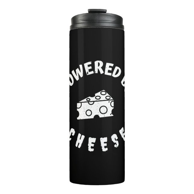 Powered By Cheese Thermal Tumbler (Front)