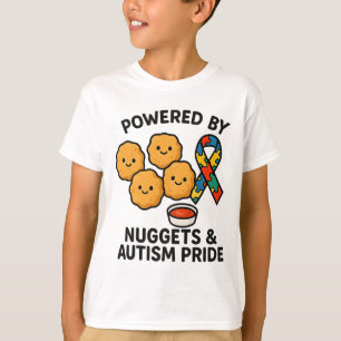 Powered By Chicken Nuggets And Autism Pride Men Wo T-Shirt
