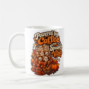 Powered by Coffee and Spooky Vibes Halloween Mug