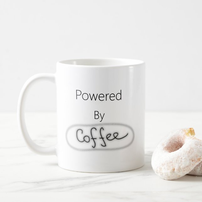Powered by Coffee   Coffee Mug (With Donut)