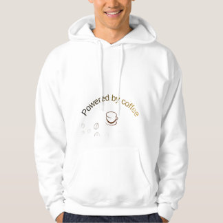 Powered by Coffee – Funny Coffee Lover Quote Desig Hoodie