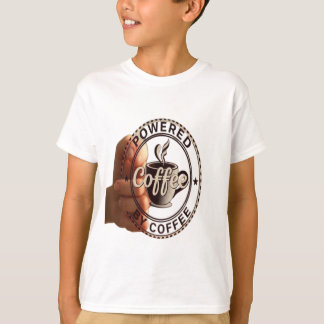 Powered By Coffee" Funny Kids Graphic T-Shirt