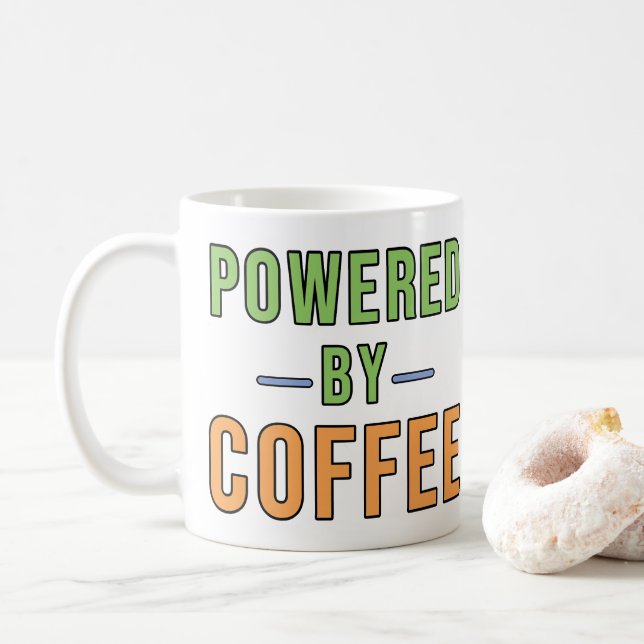 Powered by Coffee Mug (With Donut)