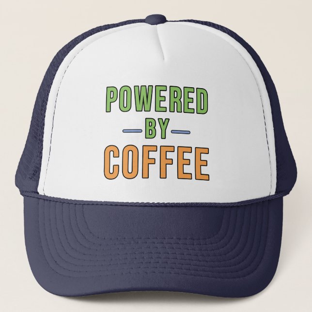 Powered by Coffee Trucker Hat (Front)