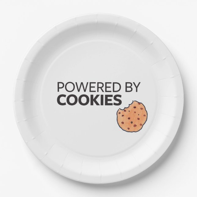 Powered by Cookies Paper Plate (Front)