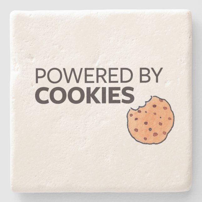 Powered by Cookies Stone Coaster (Front)