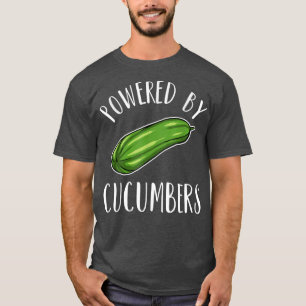 Powered by Cucumbers Funny Pickles Plants Vegetari T-Shirt