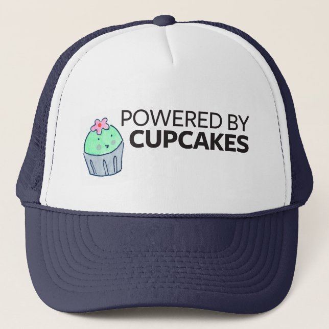 Powered by Cupcakes Trucker Hat (Front)