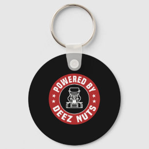 Powered By Deez Nuts - Funny Nutcracker Xmas Match Keychain