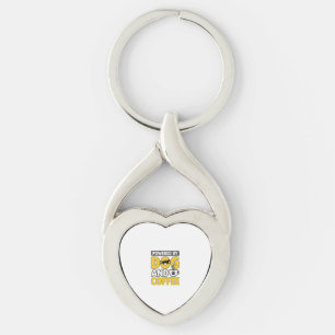 Powered By Dog And Coffee Vintage Shirt Design_1 Keychain