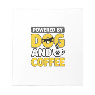 Powered By Dog And Coffee Vintage Shirt Design_1 Notepad