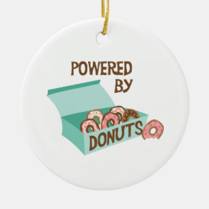 Powered By Donuts Ceramic Ornament