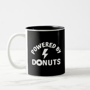 powered by donuts Two-Tone coffee mug