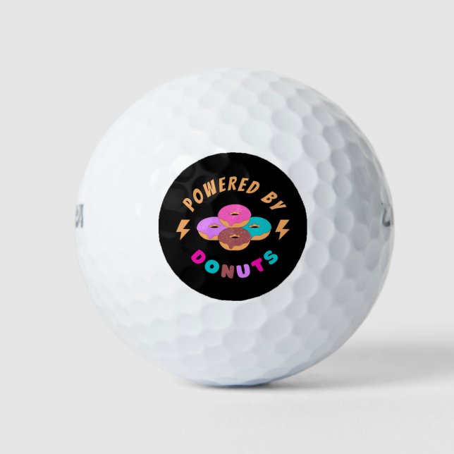 Powered By Doughnuts Golf Balls (Front)