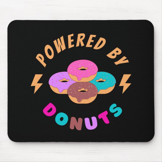 Powered By Doughnuts Mouse Pad (Front)