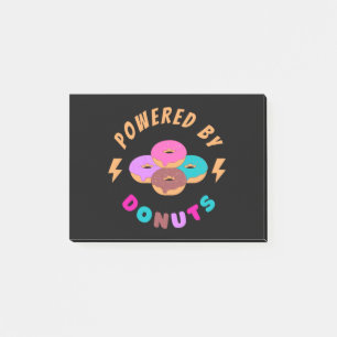 Powered By Doughnuts Post-it Notes