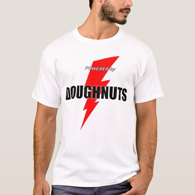 Powered by Doughnuts T-Shirt (Front)