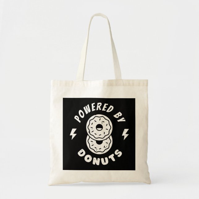Powered By Doughnuts Tote Bag (Front)
