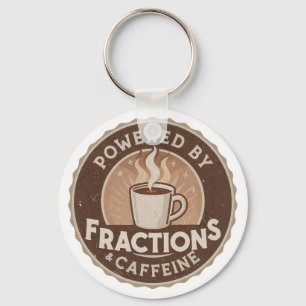 Powered by Fractions & Caffeine Keychain