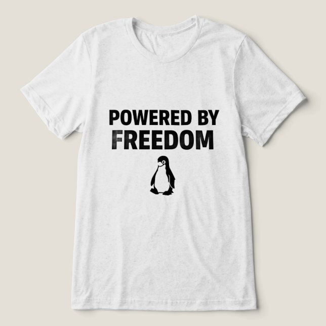 Powered By Freedom Tri-Blend Shirt (Design Front)