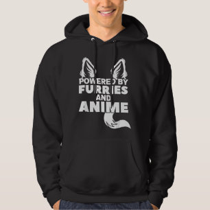 Powered by Furries and Anime Furry Hoodie