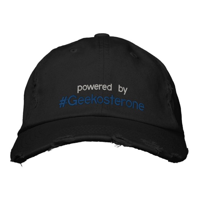powered by #Geekosterone hat (Front)