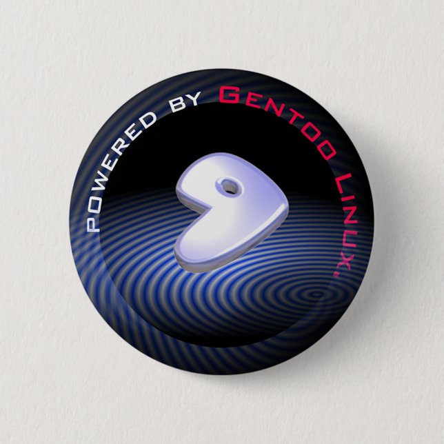 POWERED BY Gentoo Linux 2 Inch Round Button (Front)