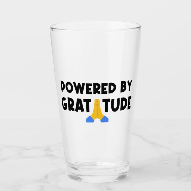 Powered By Gratitude Glass (Front)