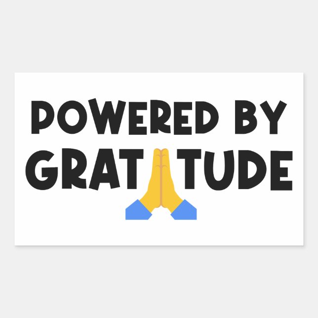 Powered By Gratitude Sticker (Front)