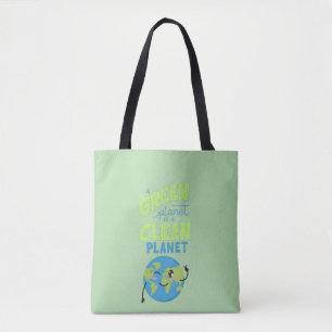 Powered by Green: Thrive with Nature" Tote Bag