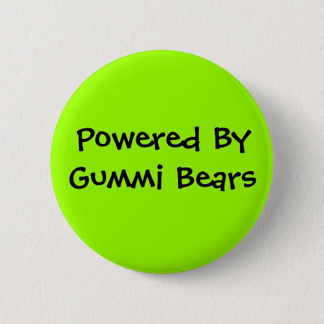 Powered By, Gummi Bears 2 Inch Round Button (Front)