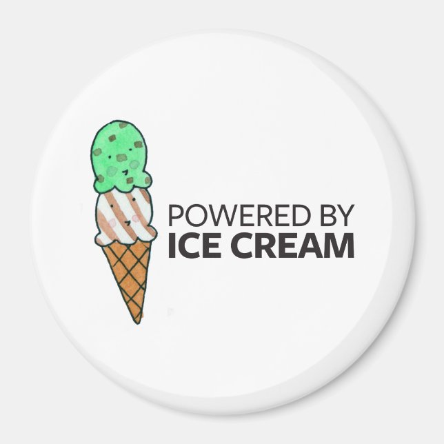 Powered by Ice Cream Magnet (Front)